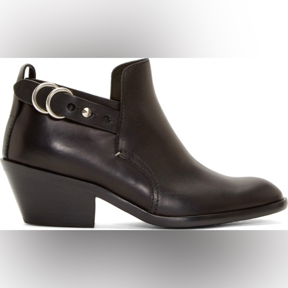 Rag & Bone Leather Buckle Ankle Boot